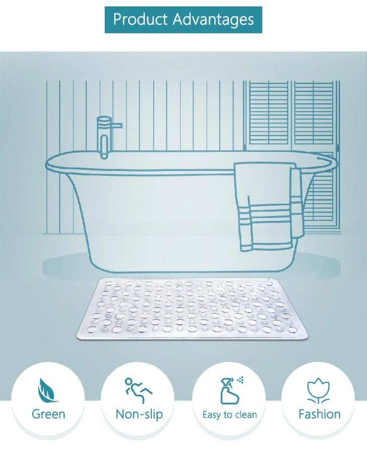 PVC Solid Color Bathmat
