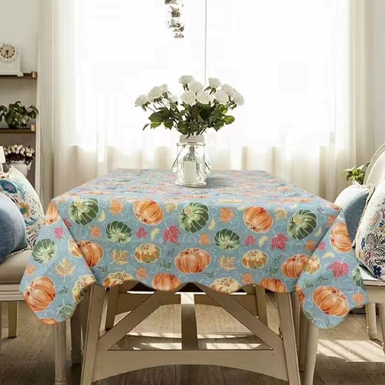Upgraded Waterproof Polyester Linen Printed Tablecloth Upgraded Waterproof Polyester Linen Printed Tablecloth